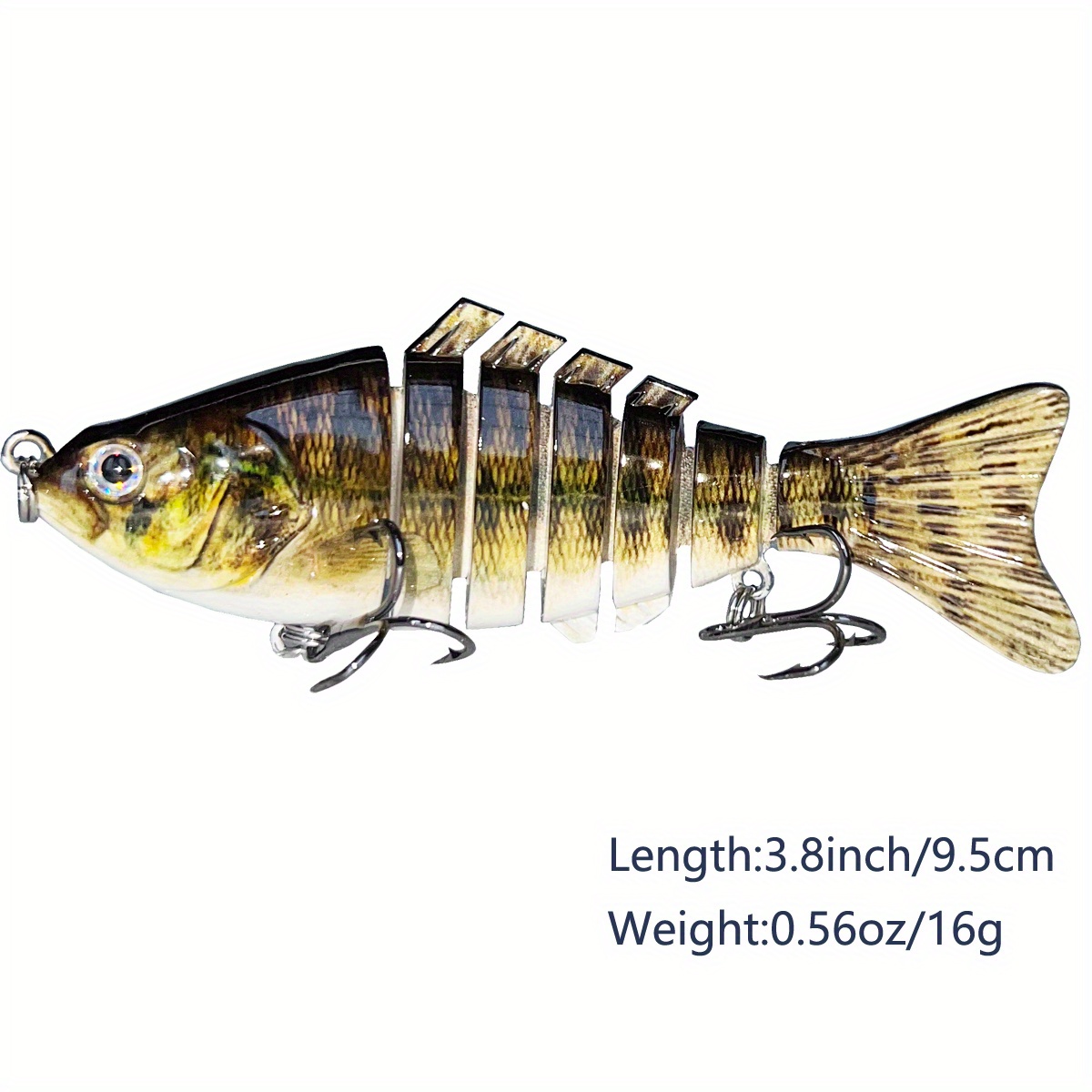 Silver Scaled FRY Multi Jointed Fishing Lure Swimbait perch pike