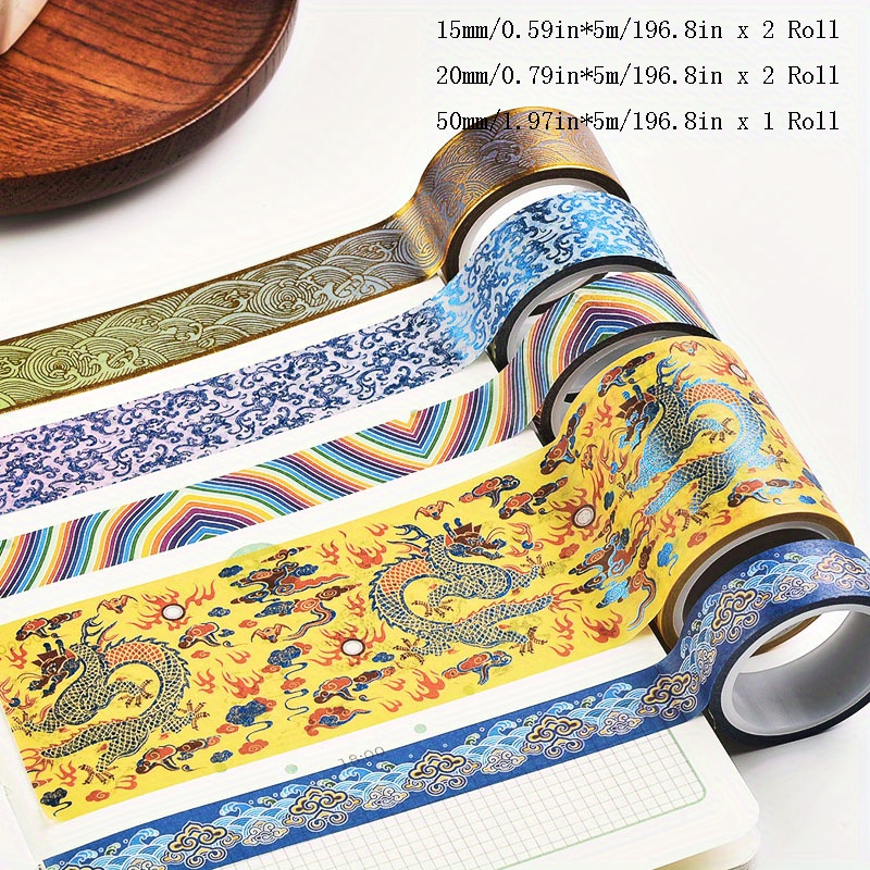 1 Roll Green Bamboo Washi Tape For Journaling, Scrapbooking & Diy Crafts,  Background Collage Pet Sticker, 2m