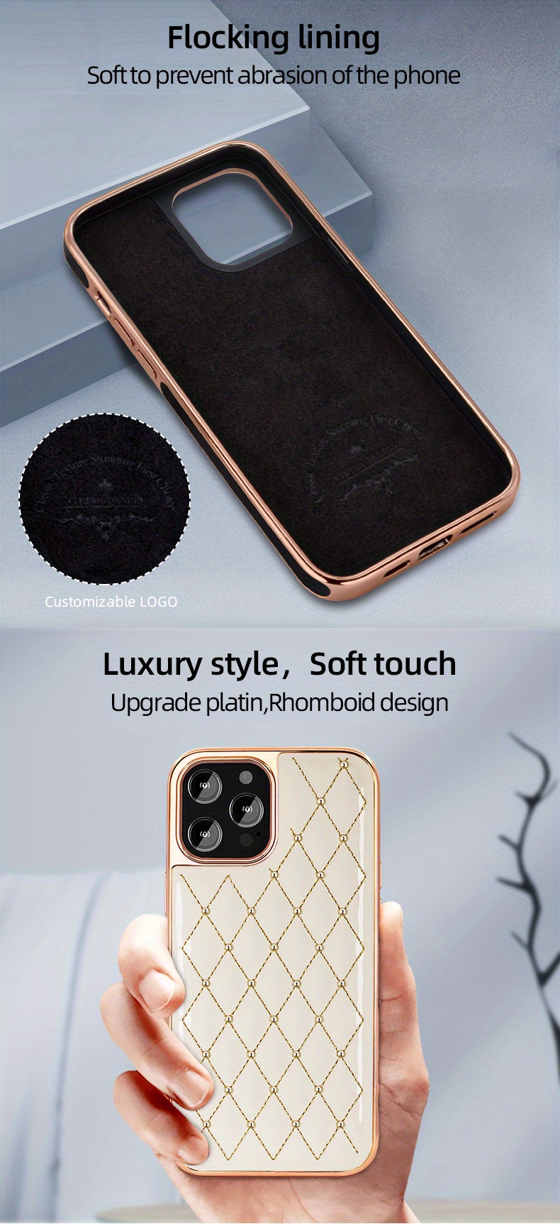 glam up your phone with a gold plated embroidered beads leather case for iphone 11 12 13 pro max 12 pro details 5