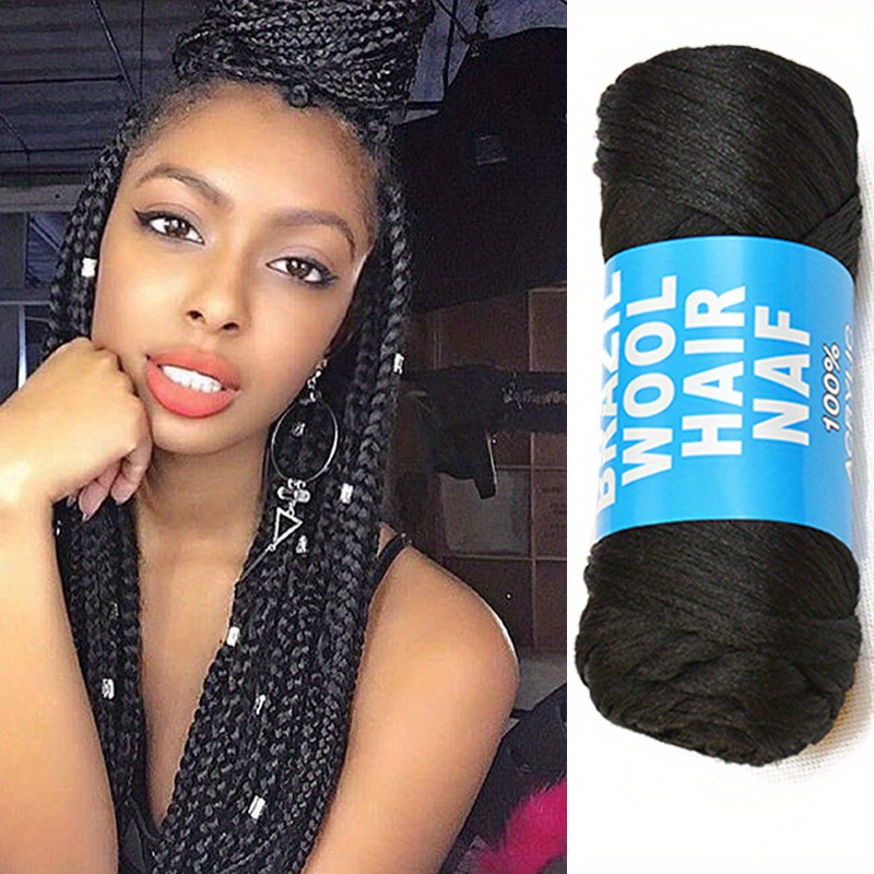 Brazilian Wool Hair Yarn For Braids African Faux Locs Braids - Temu