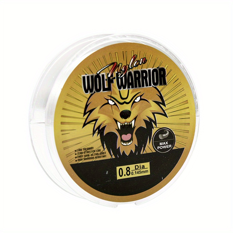 Wolf Warrior Fishing Line 0.8 - 0.145 mm Fluorocarbon coated Nylon 3.96 Lb  100 m