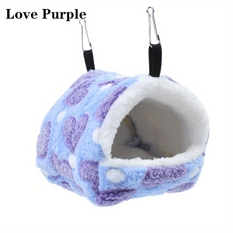Hamster Nest, Small Pet Winter Warm Sleeping Bed, Thickened Coral Hanging Nest