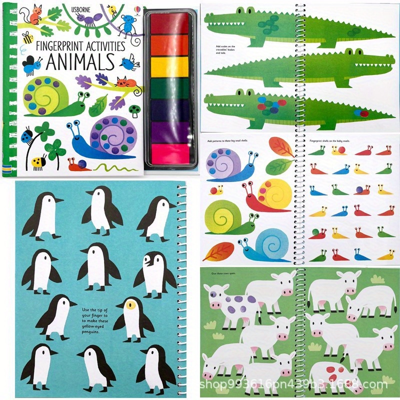 Livres Dempreintes Digitales Pour Enfants Avec Tampons En Caoutchouc Tampon  Encreur Activités Pour Enfants Doodling Book Animal Garden Kindergarten Diy  Craft Toy, Consultez Les Offres D'aujourd'hui Maintenant