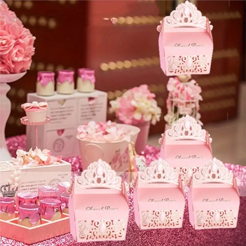 Candy Box Crown Shaped Candy Gifts Boxes For Wedding - Temu