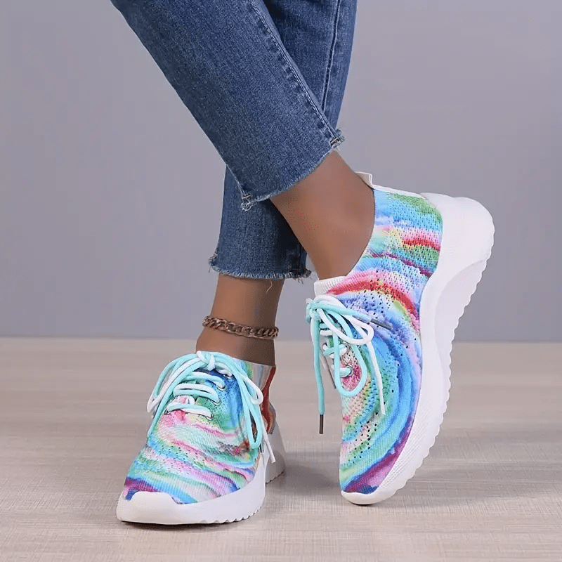 Womens tie best sale dye running shoes