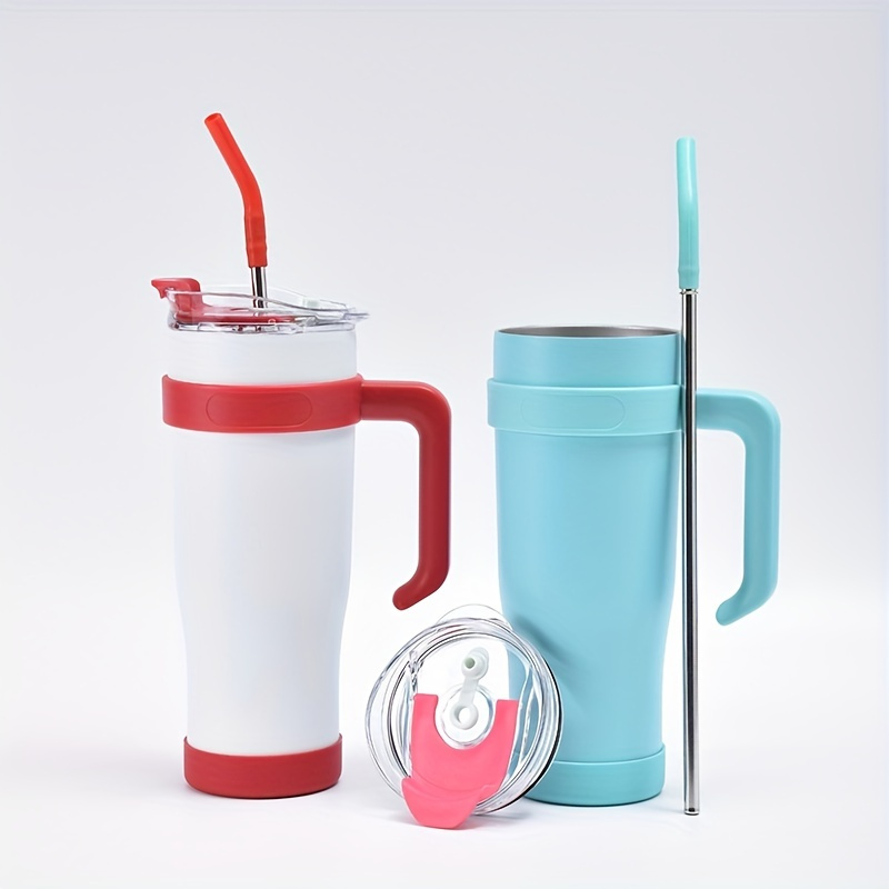 1pc, Stanly Cup With Lid And Straw, 40oz/1200ml Heavy Duty Water Cup,  Stainless Steel Tumbler, Vacuum Coffee Cups, Drinking Cups, Summer  Drinkware, Home Kitchen Items, Birthday Gifts
