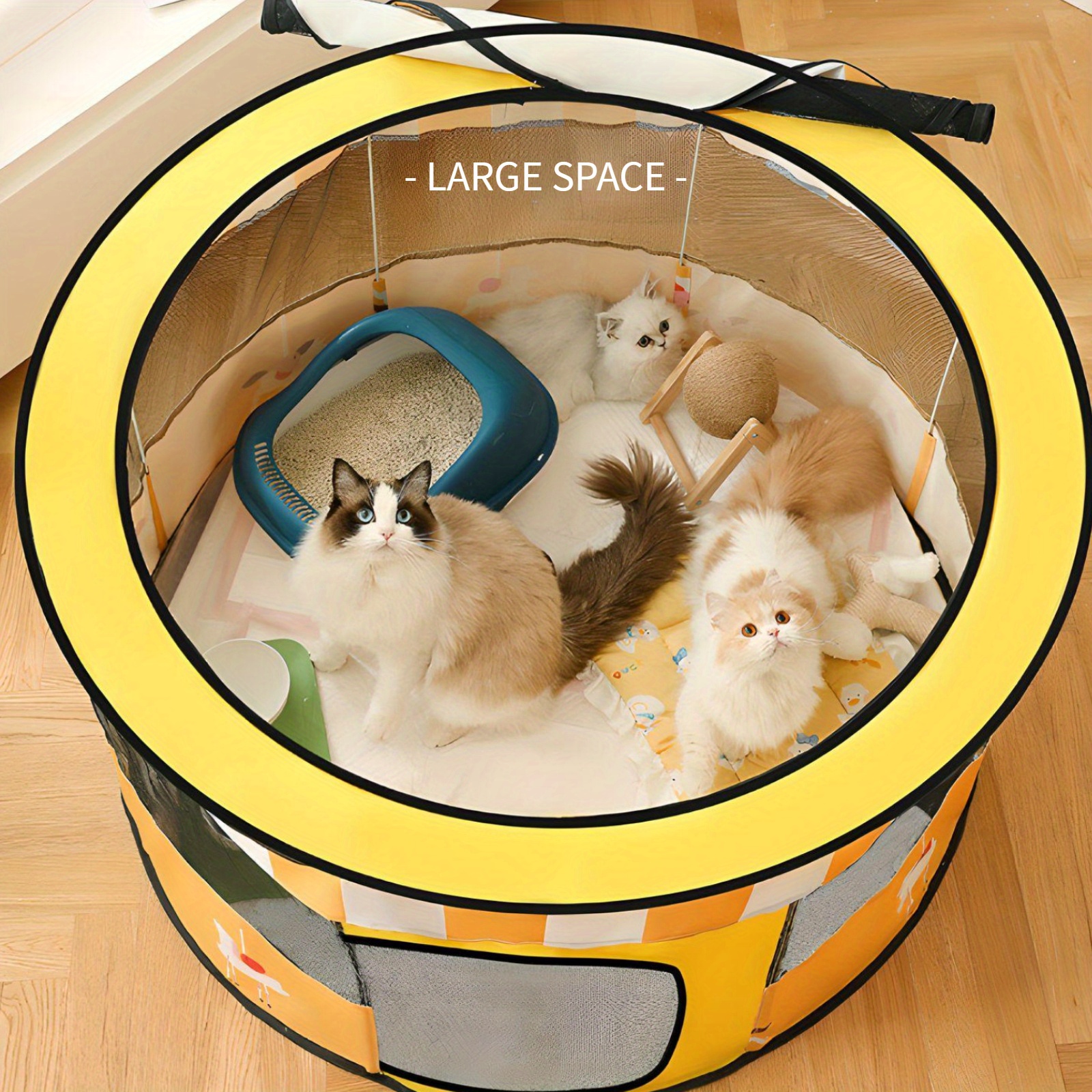 Portable Foldable Pet Playpen, Collapsible Tend For Dogs Cats, Cat