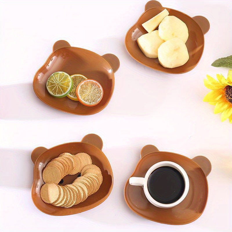 Cartoon Bear Home Spit Bone Dish, Snack Plate Dining Table Small Plate, Household Bear Bone