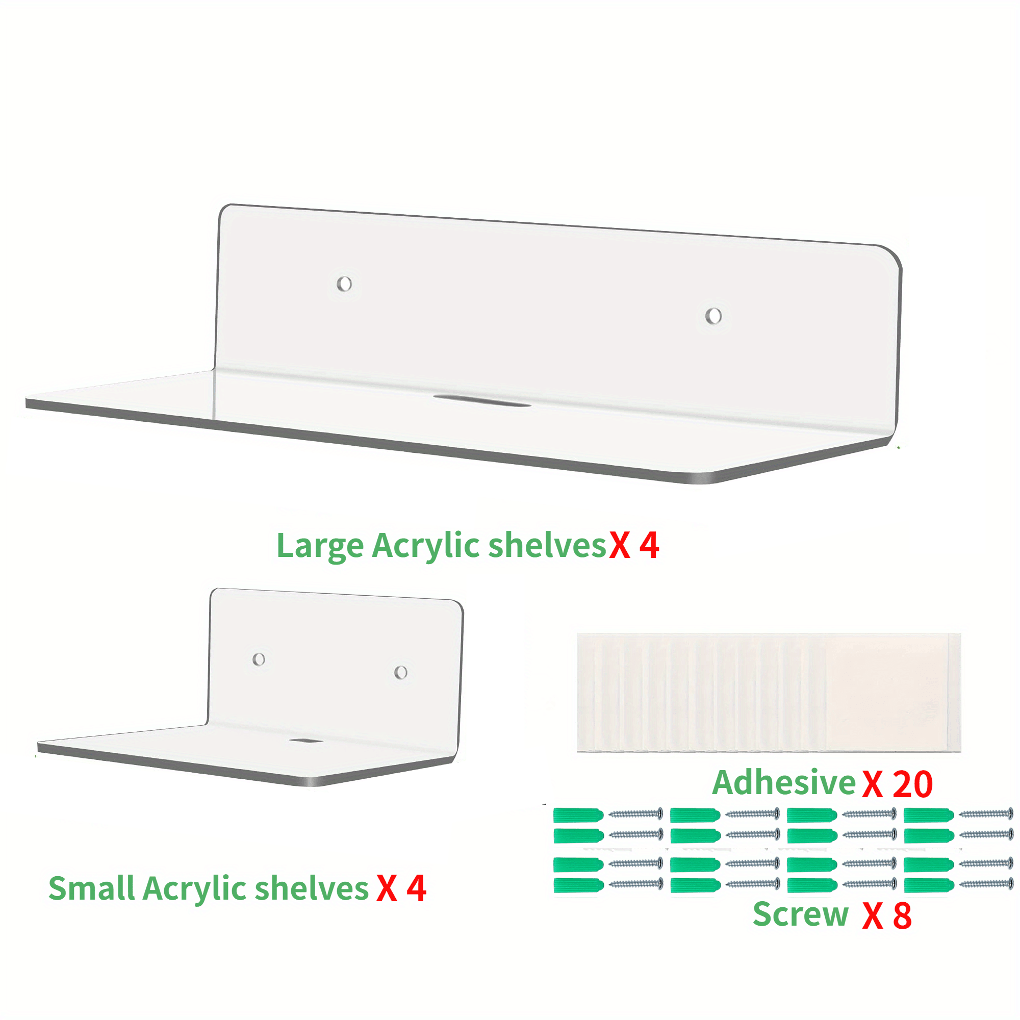 Wall Mounted Acrylic Shelf  Home Storage and Organisation — Little Label Co