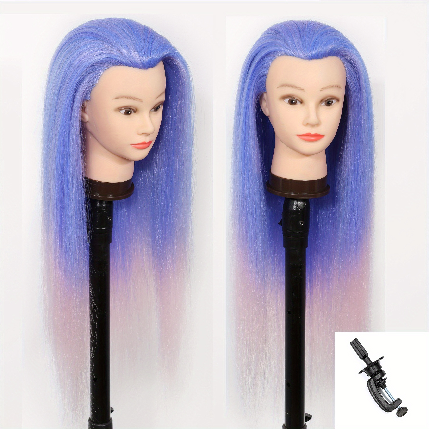 Wig Hairdresser Training Head Clamp Stand - The Wig Outlet