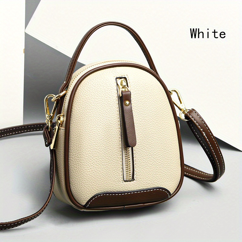 Women's Cute Solid Color Small PU Leather Shoulder Bag