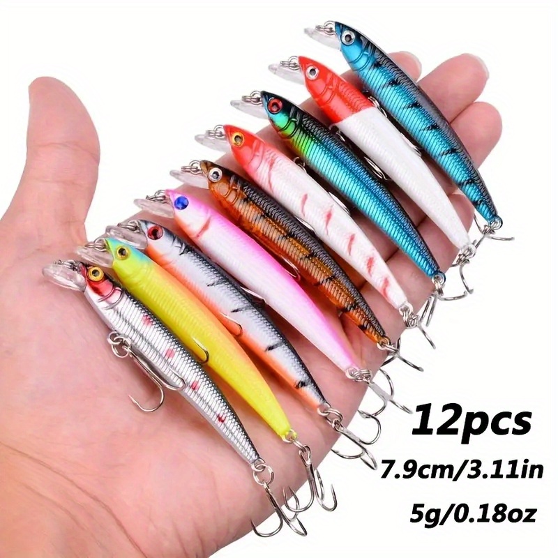  Flbirret Mini Fish Shaped Lure Bait with Durable Hooks -  Lightweight Fishing Tackle Tool for Lifelike Swimming and Easy Catching of  Fish(A) : Sports & Outdoors