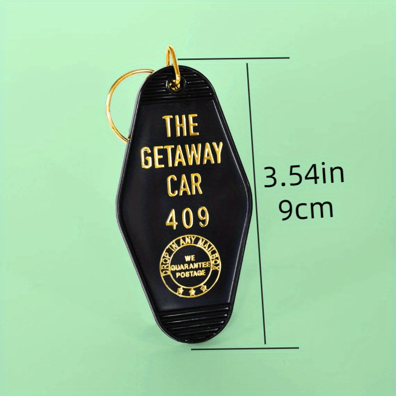 Getaway Car Keychain, Motel Style Keychain, Retro Key Ring – Three