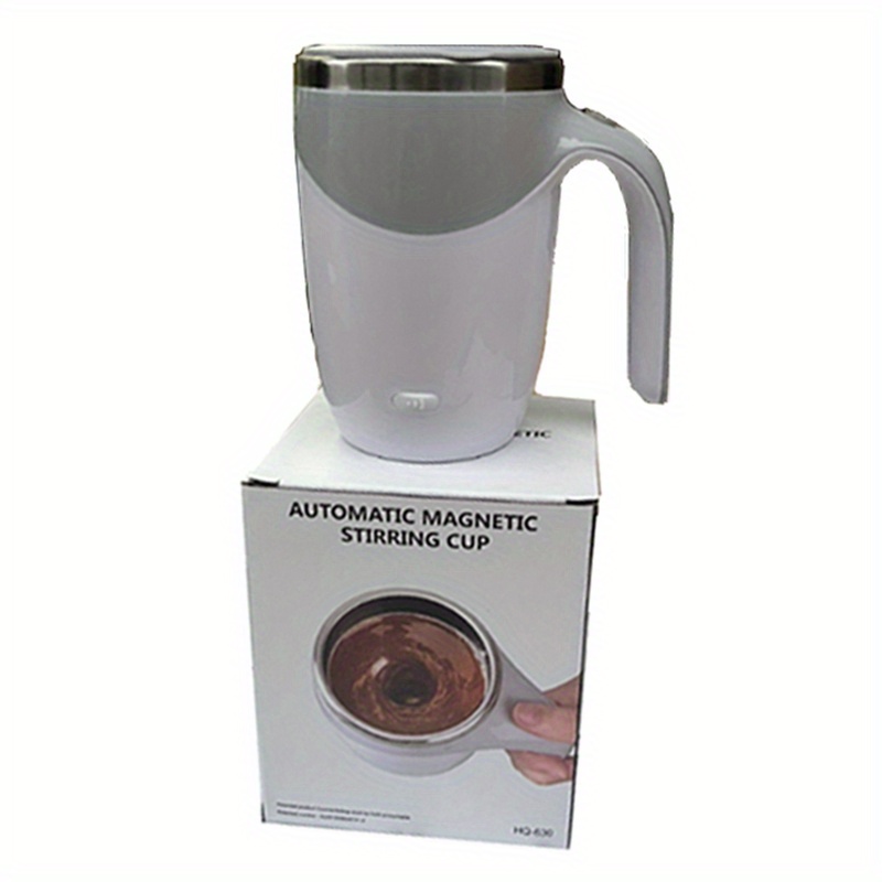  Gmaxty Taza de café autoagitable, taza de café con agitación  magnética automática, taza eléctrica adecuada para café/chocolate  caliente/leche para oficina, cocina, viajes, hogar (blanco)