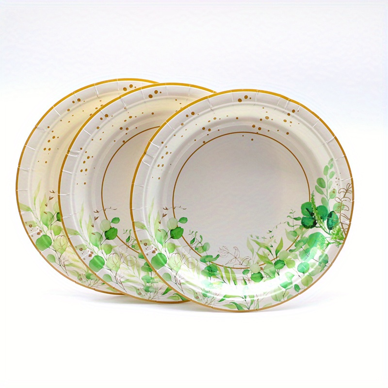 Sage Green Paper Plates And Napkins Green Party Plates Temu