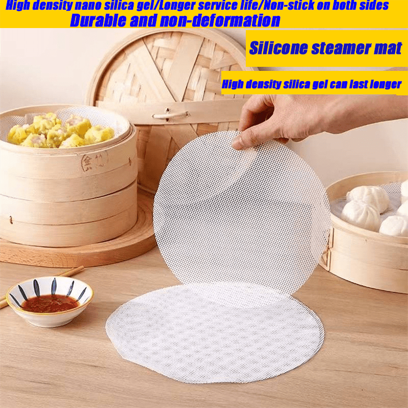 High Temperature Resistant Silicone Steamer Pad - Nonstick Round Cloth For  Outdoor And Home Kitchen Use - Temu