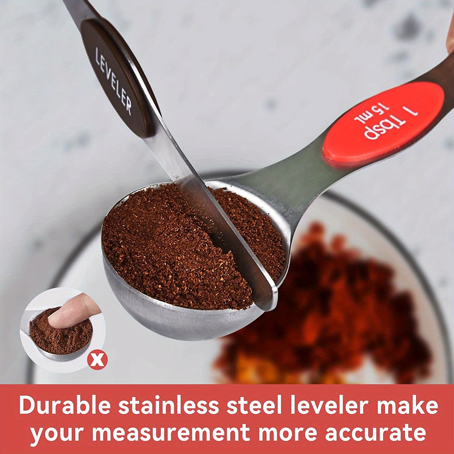 8 Pcs teaspoon Magnetic Measuring Spoons Multifunctional Tablespoon Teaspoon