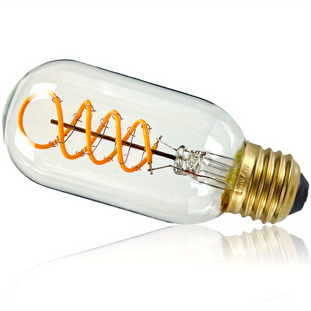 EDISHINE Bombilla regulable naranja, equivalente a 5 W, bombilla LED C35 de  filamento C35, paquete de 6 enchufes E12, bombilla Edison de vidrio