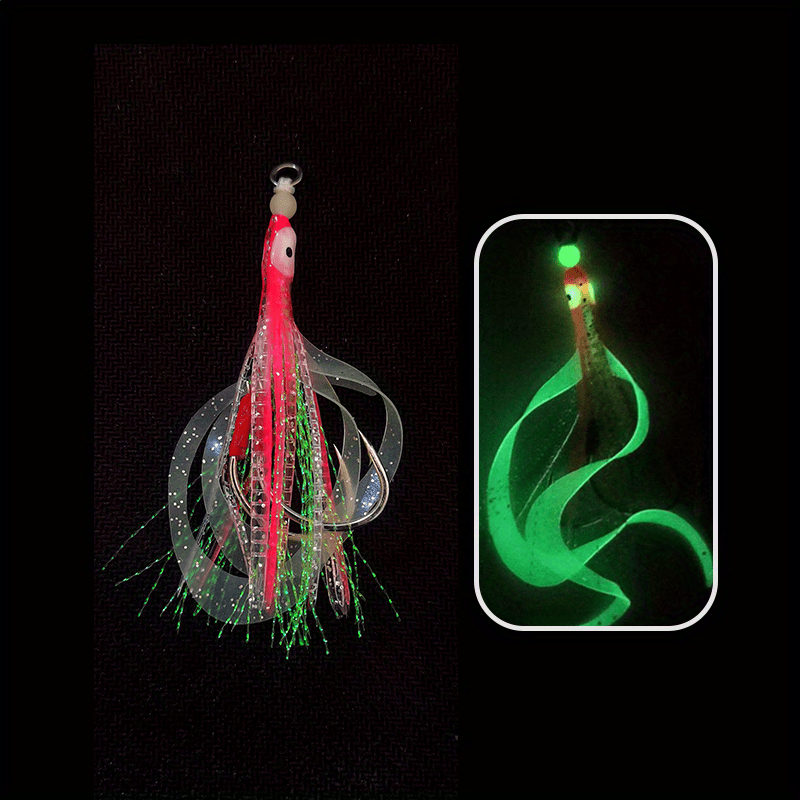 Luminous Squid Jigs Stainless Steel Hooks Effective Fishing - Temu