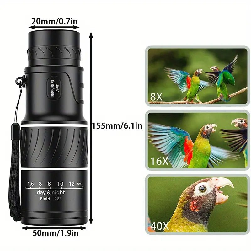 1pc monocular high definition optical monocular outdoor portable monocular suitable for bird watching camping touring hiking hunting life concerts details 2