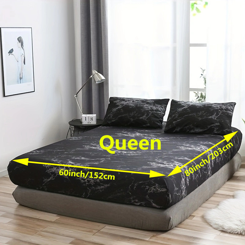 Queen Size Bed Sheet, Soft Microfiber Deep Pocket Fitted Sheet