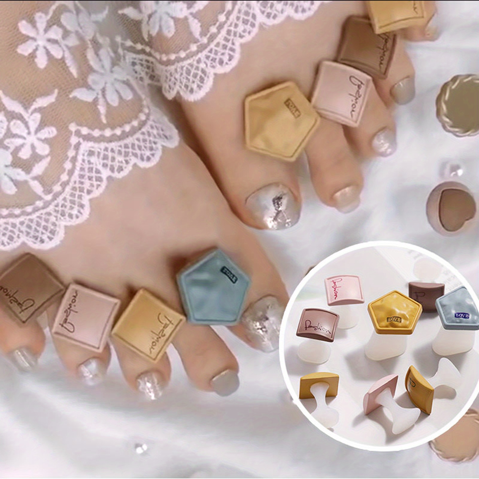 Pedicure Toe Separators Silicone Nail Art Separators Toe Temu