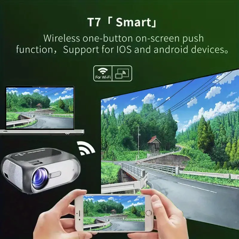 t7 us 720p hot sale hd home theater mini portable intelligent projector pocket digital projector details 3