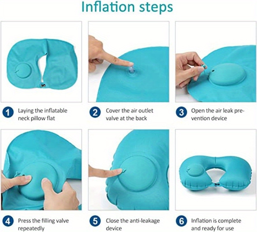 Inflatable U shaped Pillow Comfortable Neck Head Rest Pillow - Temu