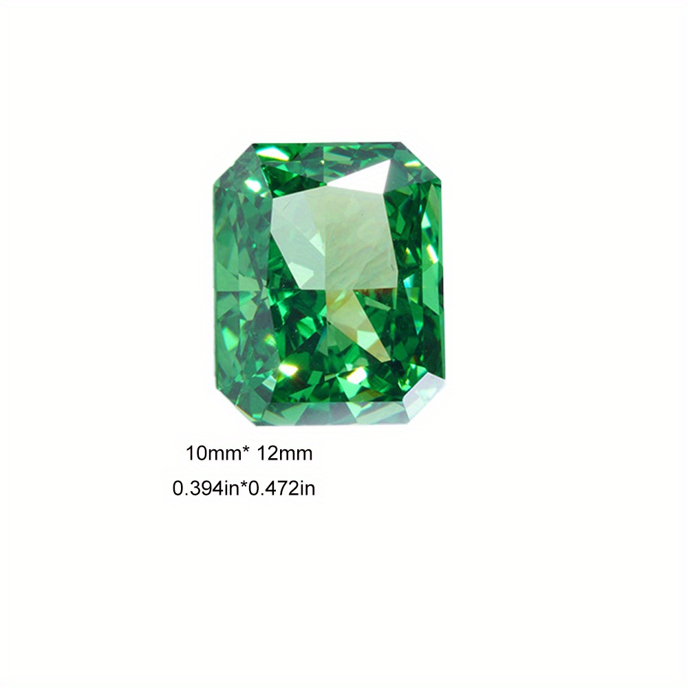 Rectangular Green Zircon Ice Cut Stone for Jewelry Matching