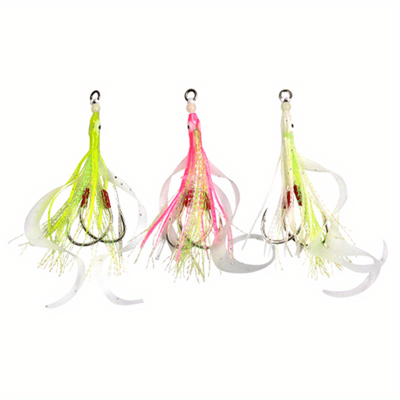 Bionic Octopus Lure Double Hooks Sea Boat Fishing Soft Bait - Temu