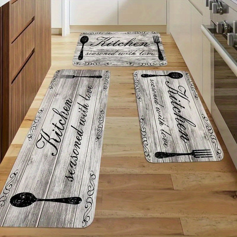 oil long 2pcs/set for kitchen mat rug floor carpet absorbent nonslip kitche  home kitchenï¼Œdining & bar place mats large round table mats 30 inches  corner dining table set in 