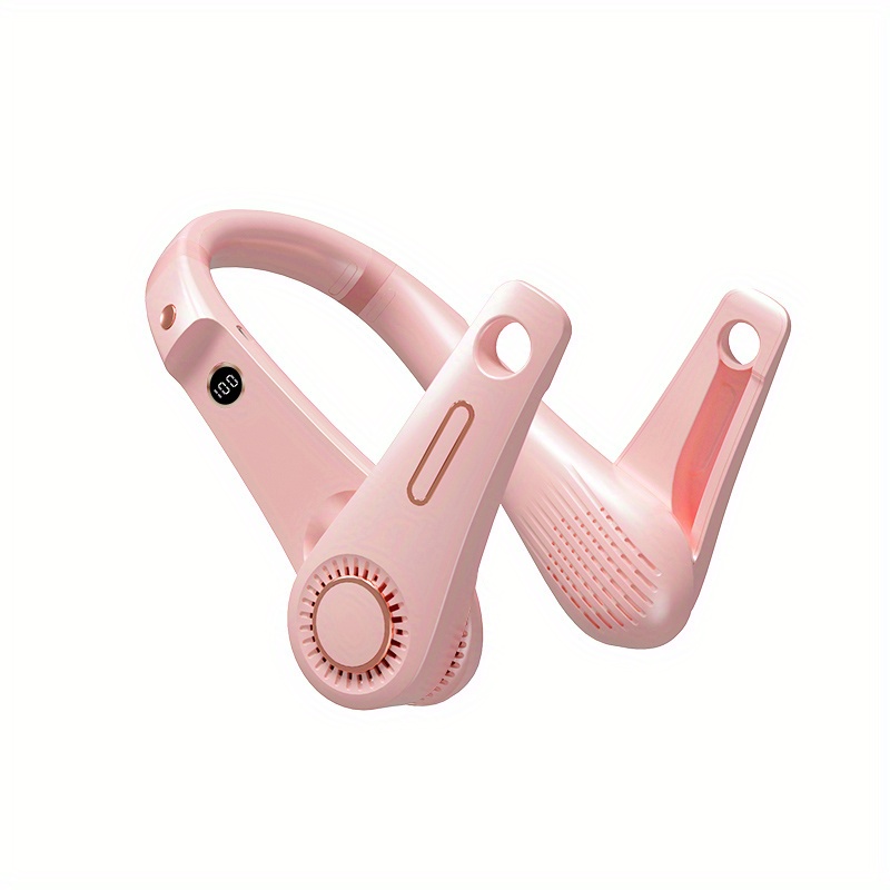 Mini ventilador de cuello USB recargable sin aspas ventilador cuello aire  acondicionado (rosa) Tmvgtek excursión de campamento