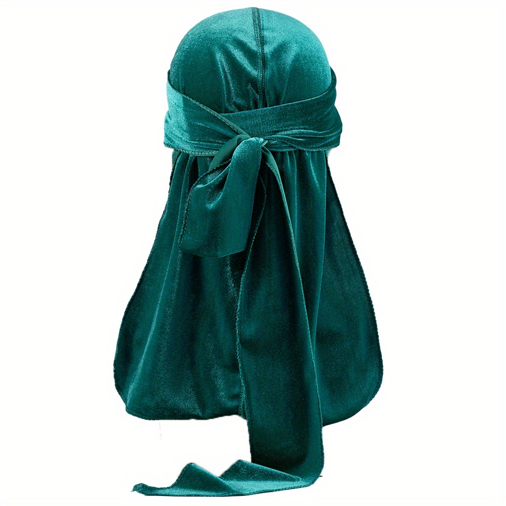 Velvet Durag - Head Wrap 360 Waves Designer Quality Lasts Forever Multiple  Styles Dark Green