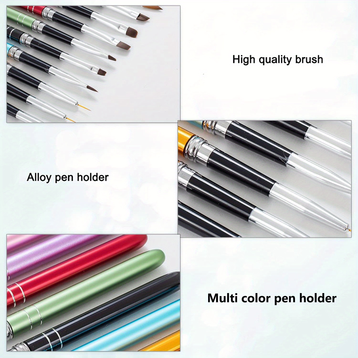Macaron Color Nail Art Brushes Set Nail Art Liner Brush - Temu