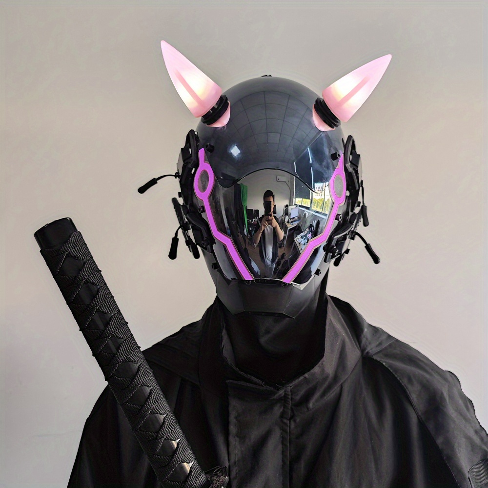 Led Cold Light With Mask Handmade Suitable For Men And Women Masquerade