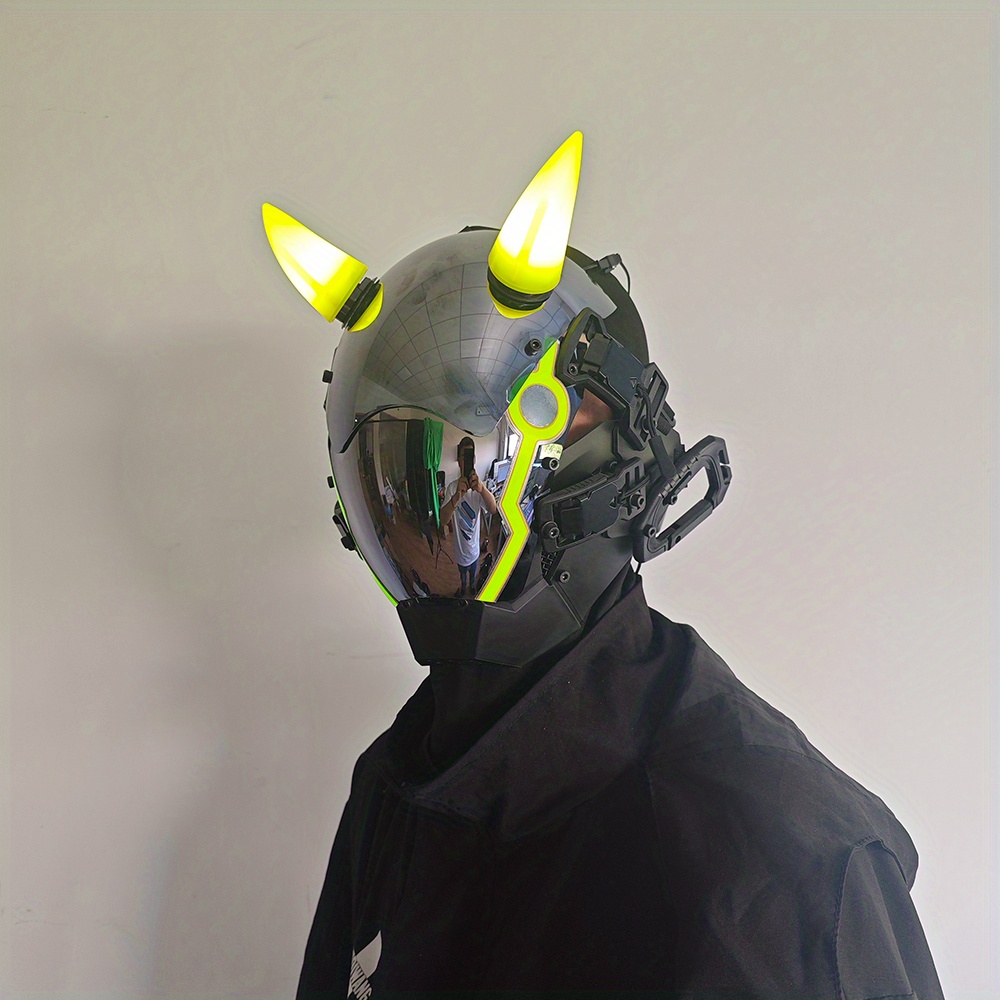 Led Cold Light With Mask Handmade Suitable For Men And Women Masquerade