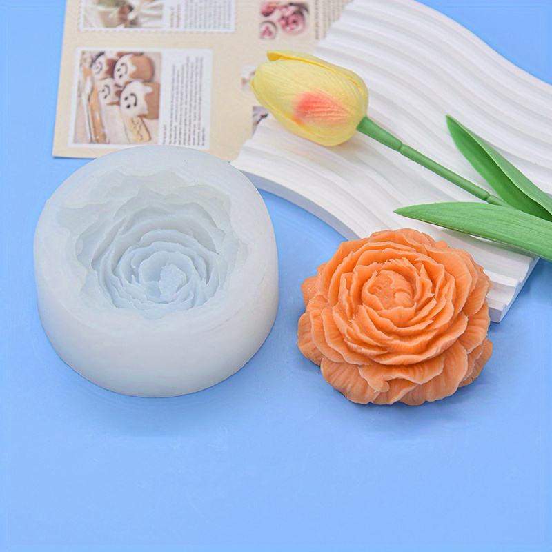 Mini Flower Chocolate Molds 3d Silicone Mold Peony Peach - Temu