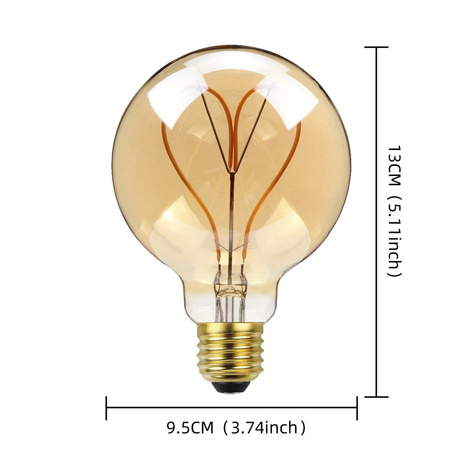 EDISHINE Bombilla regulable naranja, equivalente a 5 W, bombilla LED C35 de  filamento C35, paquete de 6 enchufes E12, bombilla Edison de vidrio