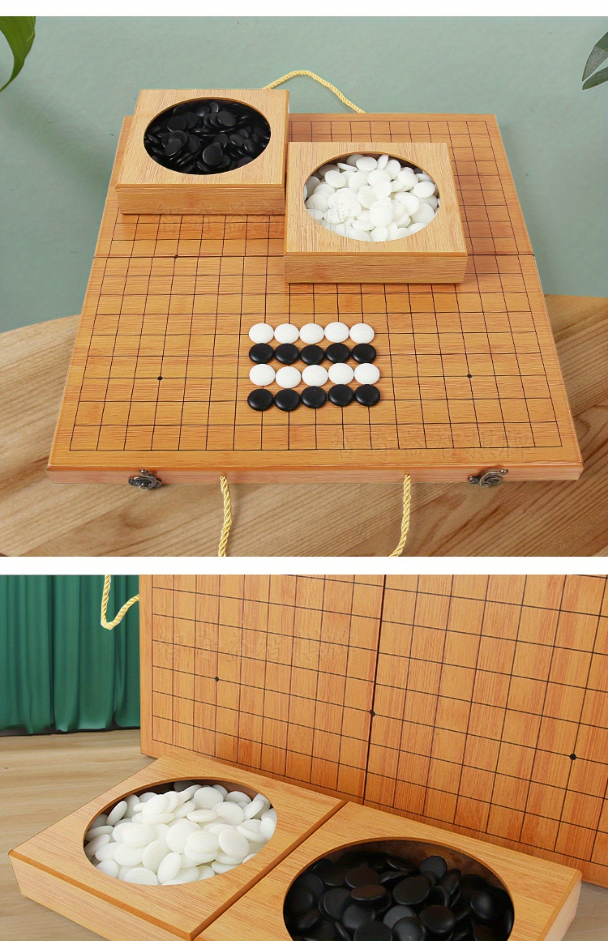 Upgrade Chess Game Portable Foldable Go Gift Box Set Black - Temu