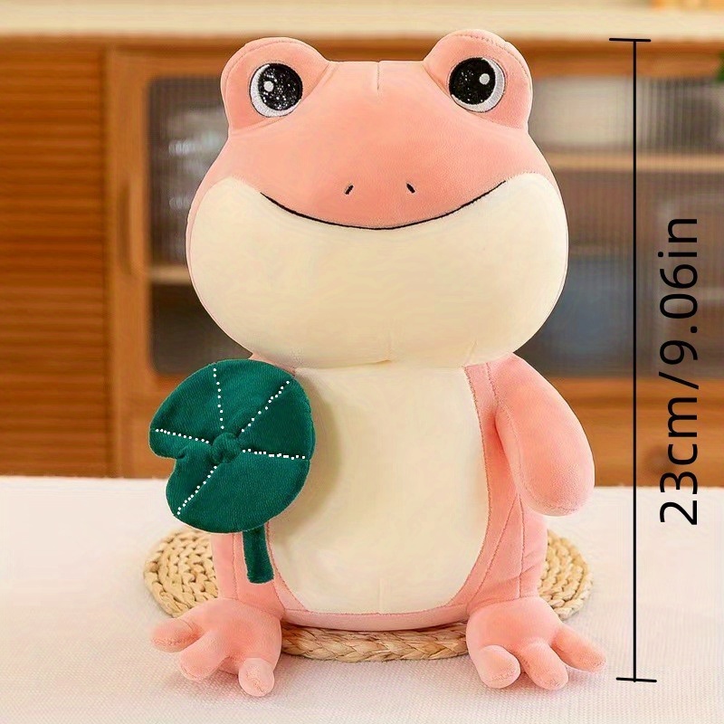 Cute Smiling Lotus Leaf Frog Plush Toy Doll Doll - Temu