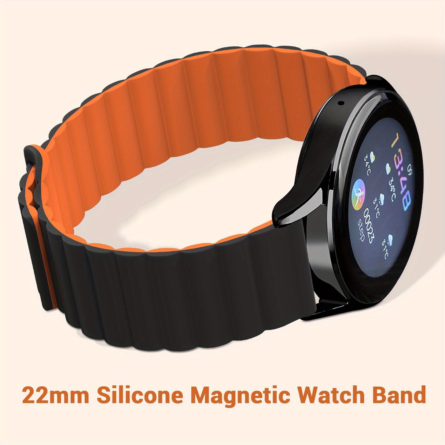 Magnetic Silicone Watch Strap Suitable Gear S3 - Temu Germany