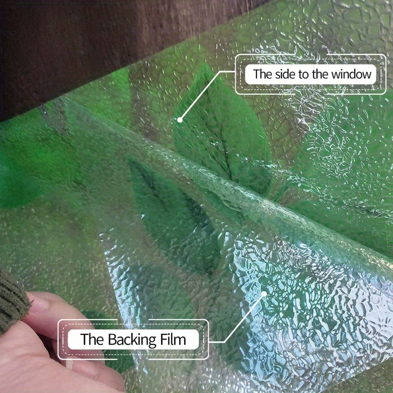 Green Leaf Pattern Window Stickers Privacy Protective Film Temu