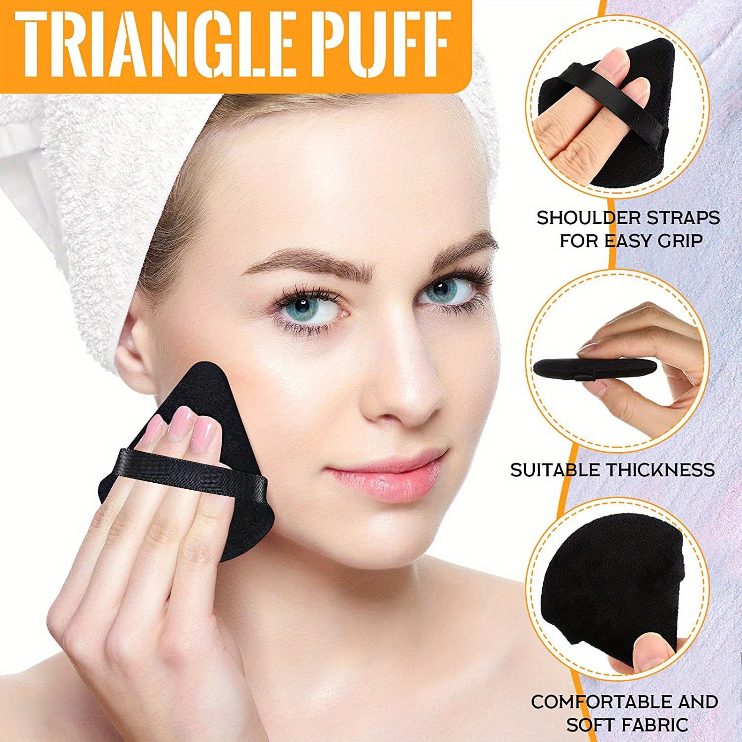 Powder Puff Makeup Puff Triangle Powder Puffs - Temu