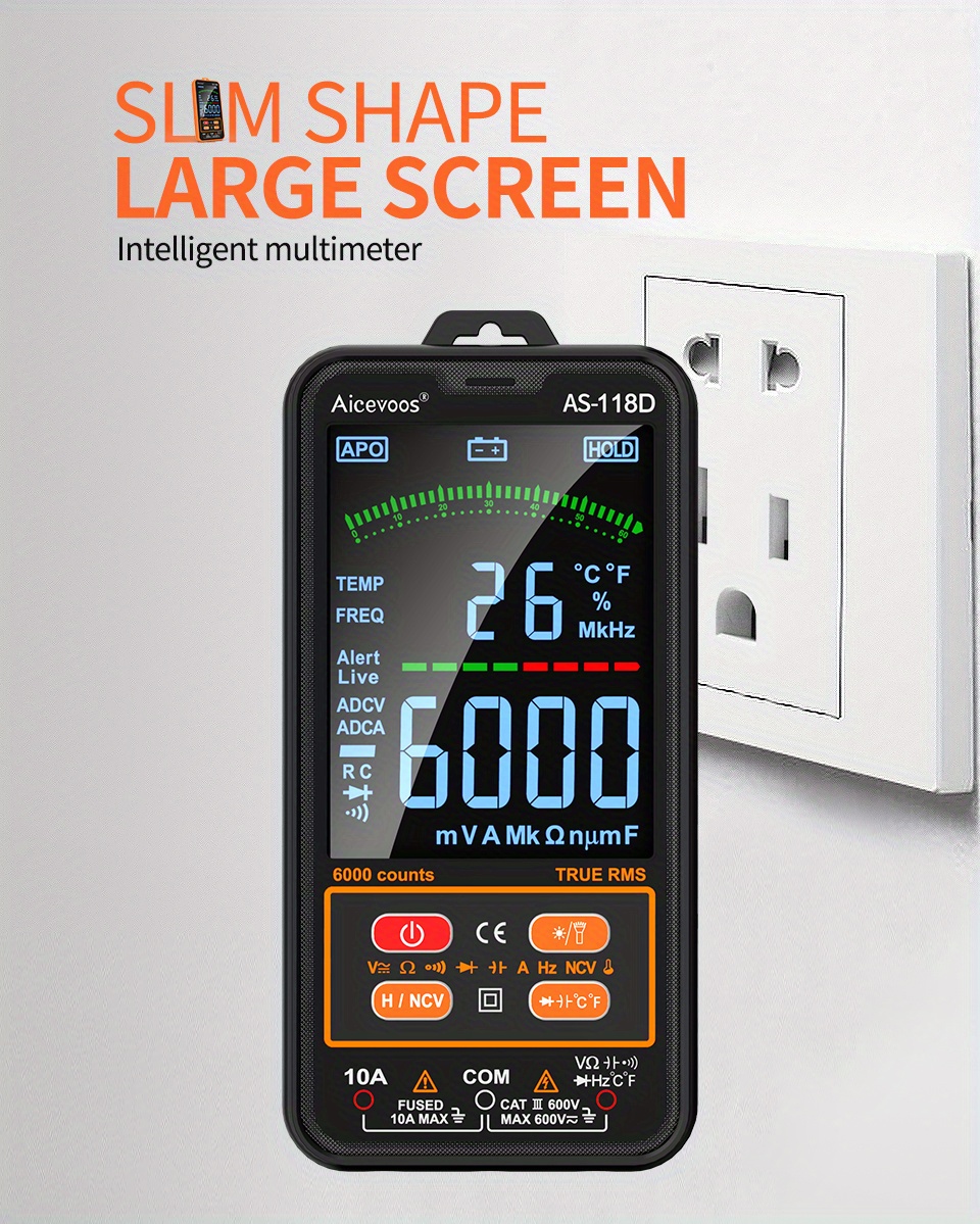 Smart Digital Multimeter Auto ranging Voltmeter Electrical - Temu