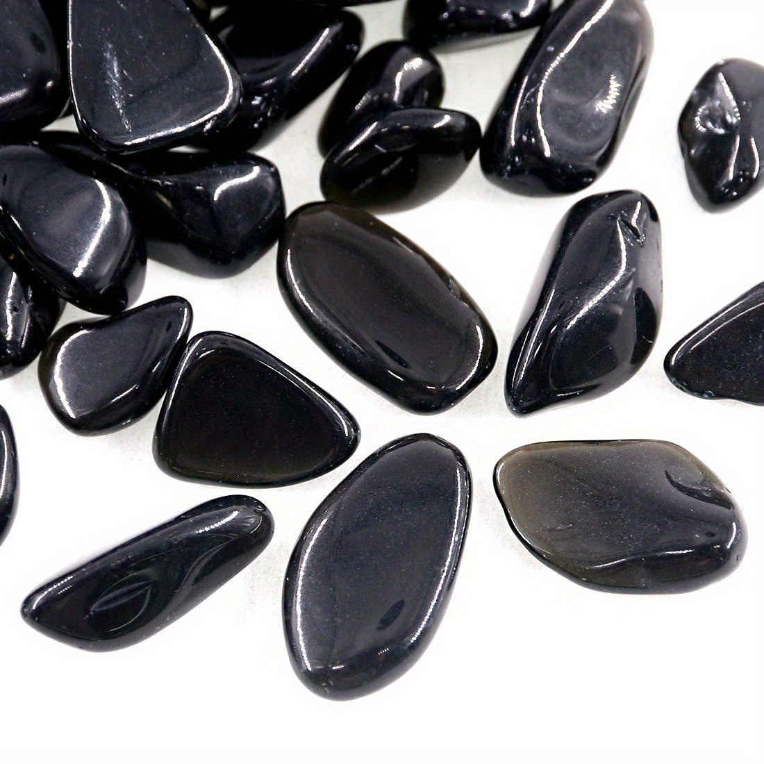 Natural Black Obsidian Chips Polished Tumbled Stones Gravel - Temu