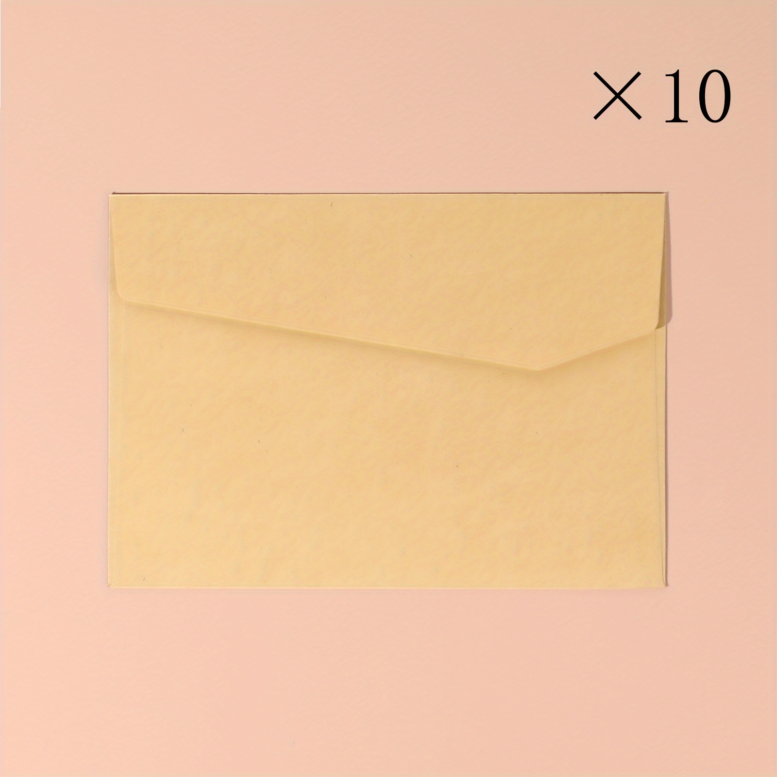 10 Pièces Simple Créatif Couleur Unie Enveloppe Rétro Kraft - Temu France