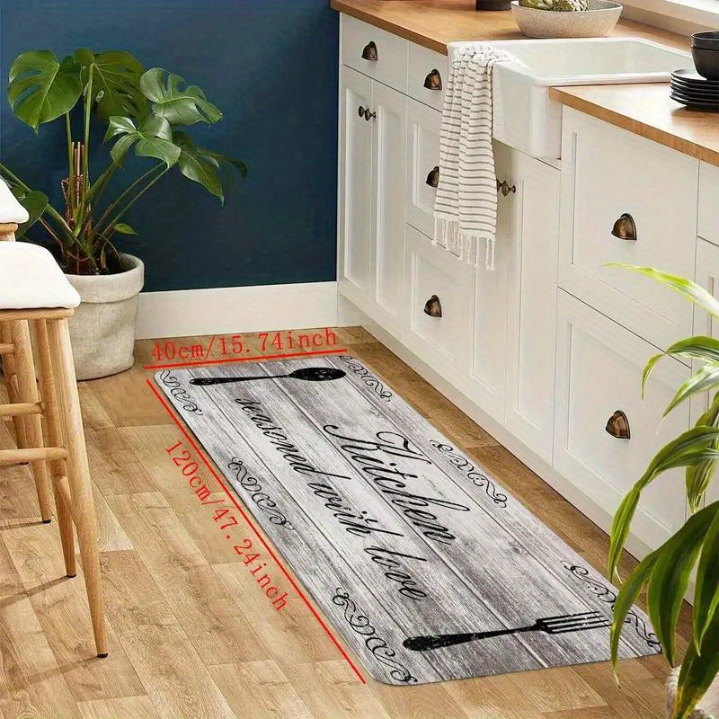 Kitchen Mat Anti Slip DIY Absorb Oil Kitchen Rugs Doormat Long Hallway  Runner Rug Easy To Clean KM374