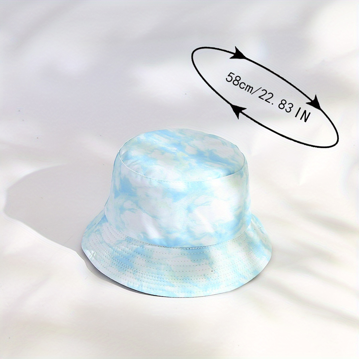 Tie Dye Print Bucket Hat Reversible Sunscreen Beach Fisherman Cap