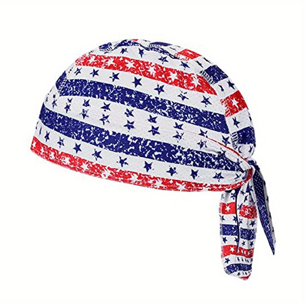American Flag Skull Cap Pirate Hat Sweat Absorption Quick drying
