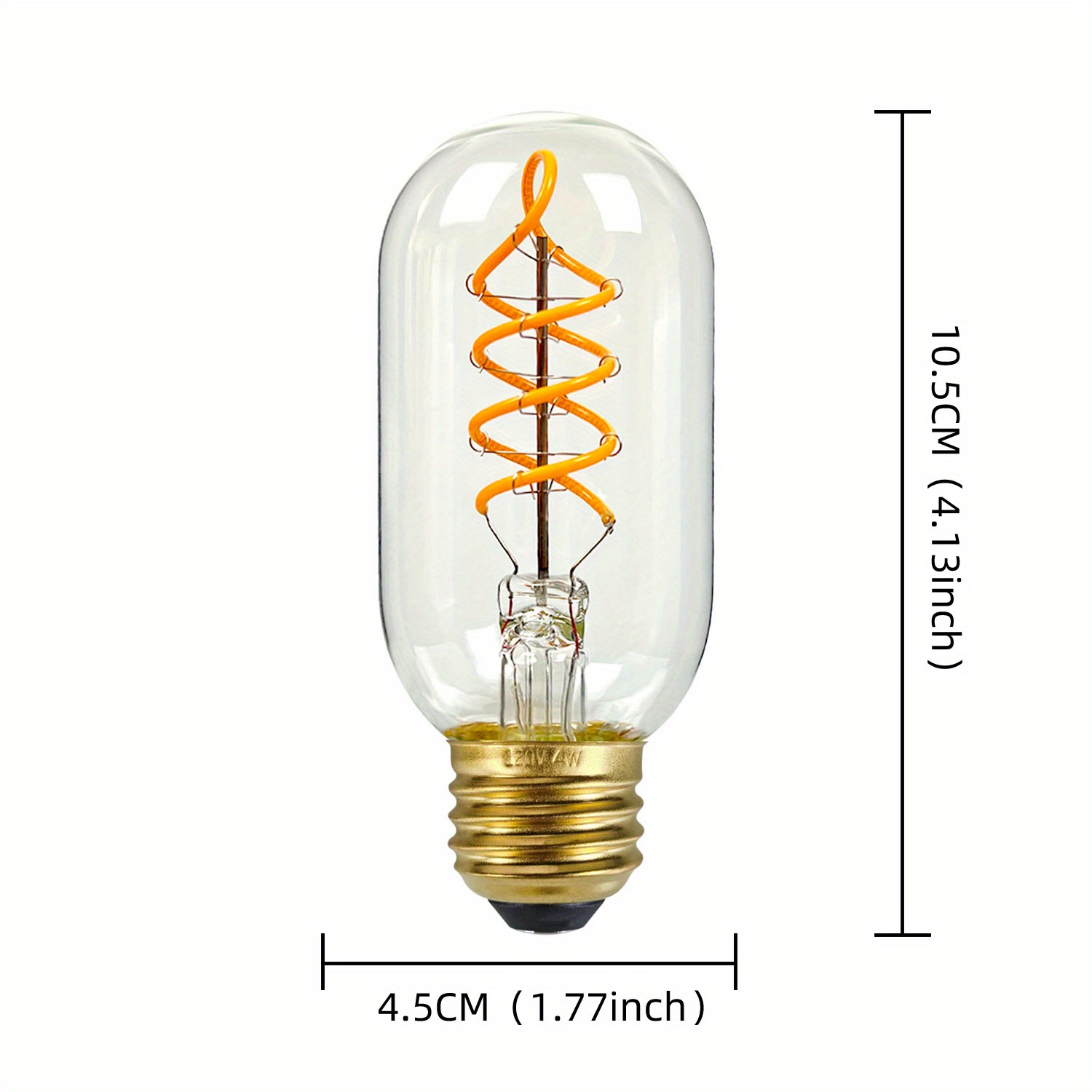 Retro Edison Dimmable Led Flexible Filament Bulb T45 St64 Temu 4337